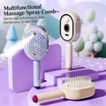 Wet Electrics Hairbrush with Water Spray Rechargeable Steams Hair Straightener USB-C Charging for Both Long & Short Hairs