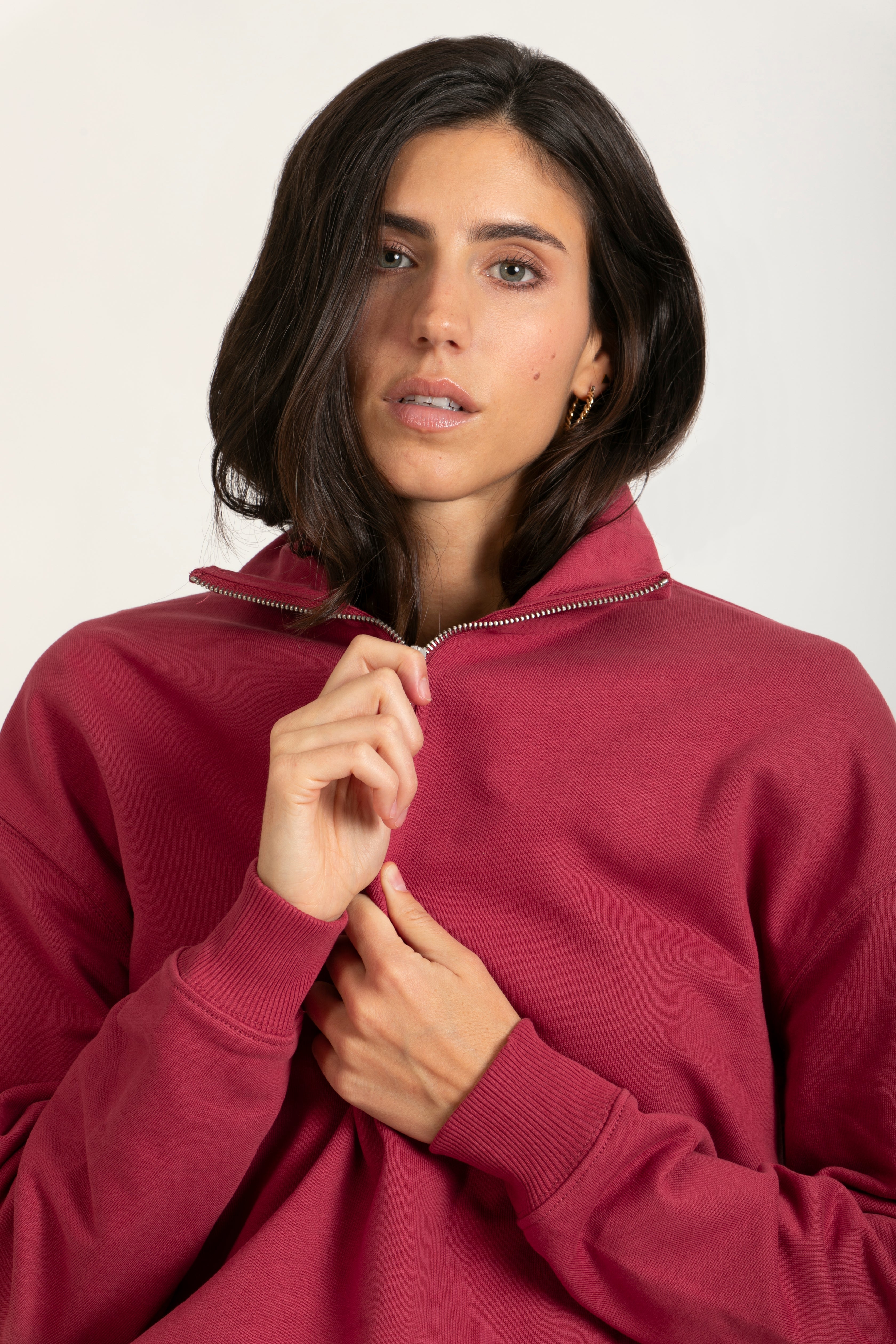 Sudadera Orgánica Oversize con Cremallera - 021